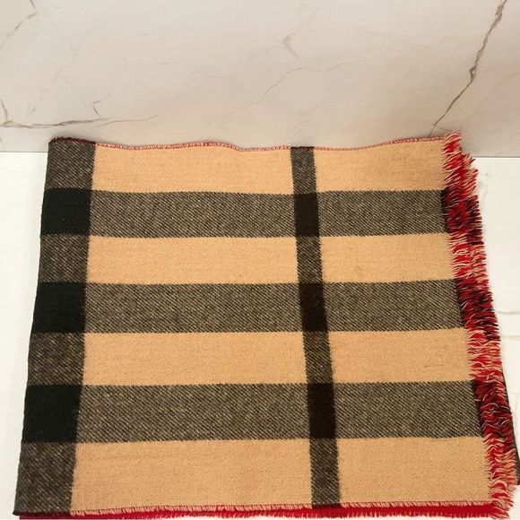❌SOLD❌BURBERRY Cashmere Reversible Giant Check Scarf - Picture 3 of 11